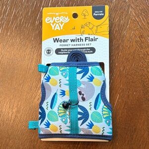 NWT Jungle Print Harness Set - Blue and Green